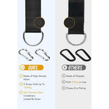 Tree Swing Straps, 158Cm Extra Long Hammock Tree Straps With 2 Safety Locking Carabiner Hooks And V1188-MS-227-2039