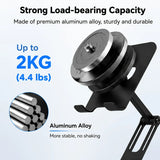 Aluminum Alloy Dual Device Stand for Phone Tablet, 360&deg Silent Rotation, Weighted Base 2KG Capacity, V1232-SJZJ-RHY-001