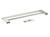 Bathroom Polish Chrome Square Towel Rail Rack 600mm Double Hanger Holder Bar V1233-8700360CR