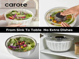 6.4 Qt Salad Spinner Large Lettuce Spinner Plastic Vegetable Fruit Washer, Vegetable Salad V1258-DP02-C-131