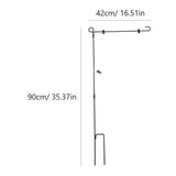 2Pcs Black Garden Flag Holder Iron Flag Stand for Lawn and Garden Use V1192-AZ-W-29926