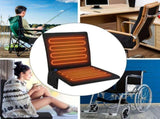 Black Blue heated chair pad, office chair warmer, camping chair heater, wheelchair seat warmer, V1347-102-BLA-97599