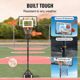 VEVOR Basketball Hoop, 5-7 ft Adjustable Height Portable Backboard System, 32 inch Basketball Hoop & V952-LQK32CKWDJ009EFGVV0