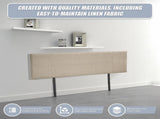 Linen Fabric King Bed Headboard Bedhead - Beige V63-800767