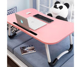 SOGA 2X Pink Portable Bed Table Adjustable Foldable Bed Sofa Study Table Laptop Mini Desk with BEDTABLEG44X2