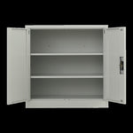 Two-Door Metal Short Cabinet Shelf Storage for Home Office Gym V63-844381