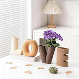 Love Vase 4-Piece Ceramic Vase Set Stylish Floral Decorative Vases for Entryway, Table Centerpiece V1107-CS-VOBDWJES22