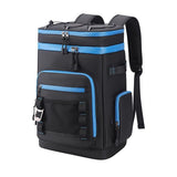 Large Capacity 30L Insulated Cooler Backpack Leakproof Waterproof Thermal Bag for Outdoor Picnic V1341-ZY-AZ7ZJMHZ-BLUEBLACK