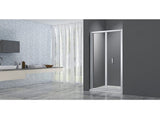 130-140cm Adjustable Wall to Wall Sliding Glass Shower Door in Chrome V63-846931