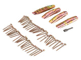 50 Sets Fence Wire Fasteners Carbon Steel Zinc Plated Rust Proof Wire Fencing Staples with Hex V1294-YM0710-3111230300911