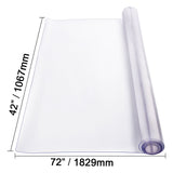 Plastic Table Cover, 42 x 72 Inch 2.0 mm Thick Clear Table Protector, Rectangle PVC Desk Mat, V952-ZFXPVCZB42X7FCC6CV0