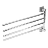 Stainless Steel Towel Rack Bar 180&deg Rotatable Towel Bathrobe Hanger Holder for Bathroom4 Rods V1294-YM0714-3112210088213