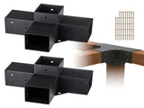 2 Pack 4 Way Pergola Bracket Kit for 4x4 Posts Heavy Duty Corner Brackets DIY Wood Post Base for V767-VVR-LPJJST2PCS4XSCD6IV0