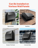 VEVOR 149 mm Hooded Wall Vent Cover SPCC Steel Roof Exhaust 1 Pack Black V952-QBPQTFKZSFX68VX60001V0