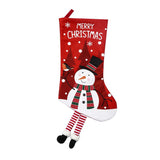 Red Christmas tree skirt and snowman pattern stocking set - 122cm diameter tree skirt, holiday home V888-ELOSUNG54466