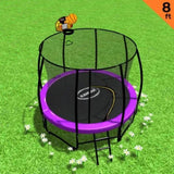 Kahuna Trampoline 8 ft with Basketball Set - Purple TRA-KAH-08-PU-BB