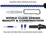 POWERBLADE 20V Cordless Pole Saw & Hedge Trimmer Combo, 8" Chainsaw Pruner & 20" Hedger, Telescopic V219-GTCCLSPBPS2PT2