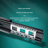 10-Inch Cold Rolled Steel Drawer Slides, Full Extension Ball Bearing Slide Track Rail 25mm Wide V1192-AZ-W-3672