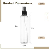 42PCS Spray Bottles, Clear Fine Mist Cleaning Bottles, Empty Refillable Atomizer Containers, V1192-AZ-W-18333