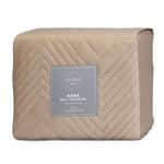 Ardor Hana Champagne Embossed Velvet Quilt Cover Set King V442-INT-QUILTCS-HANA-CHAMPAGNE-KI