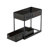 Multi-Purpose Pull-Out Storage Organizer, 2 Tier Sliding Cabinet Basket Organizer Drawer, Under V1366-AZ2-W-23428