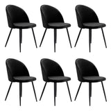 Levede 6x Dining Chairs Kitchen Cafe Black CH1037-2-BKX3