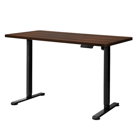 Levede Motorised Standing Desk Height 120cm Walnut 800x 1.5MM DH4948-120S-BKWA