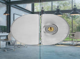 Glass Door Lock with Stainless Steel Double Bolts Swing Push, Double Sliding Security Door Lock V1192-AZ-W-3182