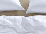 Bedding House Summer White Seersucker Cotton Quilt Cover Set King V442-HIN-QUILTCS-SUMMERSEERSUCKER-WHITE-KI