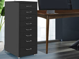 Levede 8 Drawer Office Cabinet Drawers Black HO0403-8-BK