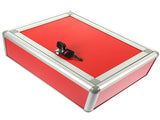 Aluminum Alloy Wall Mount Mailbox Red Letter Box for Letters Suggestions and Voting V1370-AZ4-10700