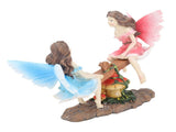 Fairy Statue Ornament Seesaw Figure Resin Realistic Figurine Decoration for Garden Home Living Room V1294-YM0710-3115230104211
