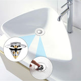 2 Pieces Universal Pop Up Sink Drain, Anti Blocked Drain Filter, Stainless Steel and Pure Copper V1237-ZY-528-279