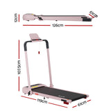 Everfit Treadmill Electric Walking Pad with Incline Foldable for Home Gym Pink TMILL-400H-INC-PK