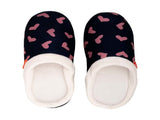 ARCHLINE Orthotic Slippers Slip On Scuffs Pain Relief Moccasins - Navy with Hearts - EUR 38 V563-AS302-38