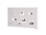 48"x36" White Cork Board with Linen Surface Stylish Wall-Mounted Bulletin Board for Home, School, V952-RMB48X36WBSMBDAIDV0