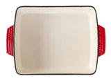 Enamelled Cast Iron 38.5x23cm Rectangular Roaster - Red V196-CIR04