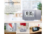 Desk Snooze LED Digital Backlight Date Function USB Charge Alarm Clock Projector-Silver - Silver V1263-JX-387