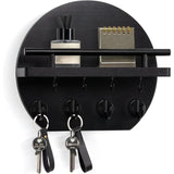 Handcrafted wooden wall organizer with partitioned storagend multifunctional use, easily creating V1232-QBZWJ-XYL-001