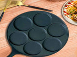 SOGA 2X 23cm Cast Iron Takoyaki Fry Pan Octopus Balls Maker 7 Hole Cavities Grill Mold ZPAI022X2