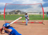 Barricade Backstop Net, 12x9 ft Ball Sports Barrier Netting, Portable Practice Equipment with Carry V952-DQW129YC0000YT8NIV0