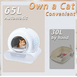 65L Remote Control Automatic Self Cleaning Cat Litter Box Smart App Easy-Clean V201-QHGMMOREONE064
