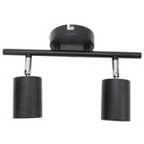 LED Track Light Kit 2 Heads 10.8in Track 90 Degrees Rotatable 2 Light Track Lighting Kit for GU10 V1294-YM0703-3119230078611