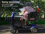 EQUIPMED Electric Mobility Scooter For Elderly Motorized Riding Older Adults Aid Portable E-Scooter V219-AGCMSCEMQA3BL