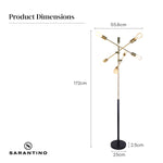 Sarantino 6-Light Metal Sputnik Floor Lamp LMP-MLM-50224-03