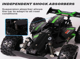 2.4G remote control car, high-speed off-road car, remote control toy for kids, four-wheel drive car, V1102-823-93606-RED-DUAL-BATTERIES