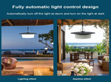 Solar Pendant Lights with Remote Control Human Body Sensor 5 Modes 3 Timing Dimmable Outdoor IP65 V1294-YM0901-H49253
