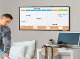 36x 24 Monthly Calendar Whiteboard & Cork Board Combo with Aluminum Frame 2-in-1 Magnetic Dry Erase V767-VVR-RMB36X24RLBBZZZDYV0