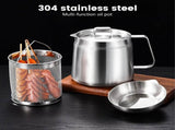 Stainless Steel Fryer - 2 L - Filter Jug - Separates grease residues - Fryer with Basket V1188-MS101-02277-1