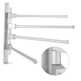 Home Hotel Bathroom Space Aluminum Moveable Multiple Rod Towel Rack Holder Storage Organizer4 Rods V1294-YM0901-3112200041812
